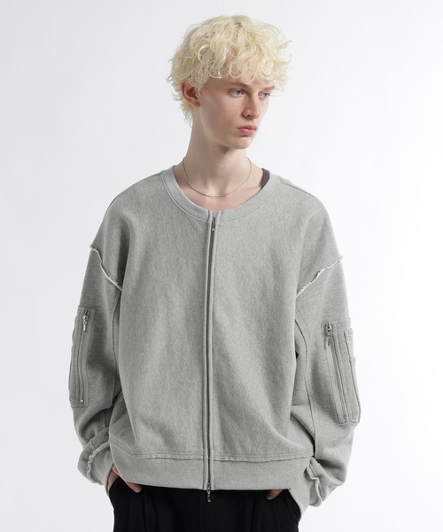 HARE（ハレ） トレーナー スウェット 2WAYピグメントZIPスウェット
