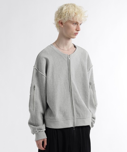 HARE（ハレ） トレーナー スウェット 2WAYピグメントZIPスウェット