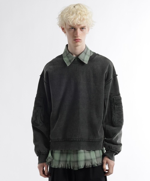 HARE（ハレ） トレーナー スウェット 2WAYピグメントZIPスウェット