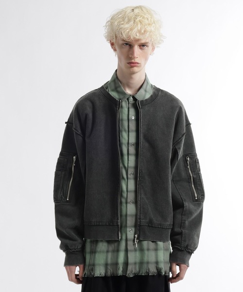 HARE（ハレ） トレーナー スウェット 2WAYピグメントZIPスウェット