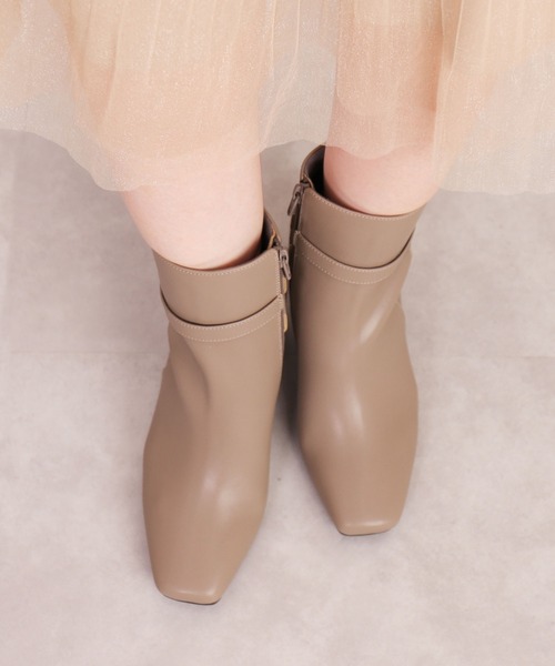 「artemis by DIANA」 ショートブーツ 24.0cm グレー レディース_画像7