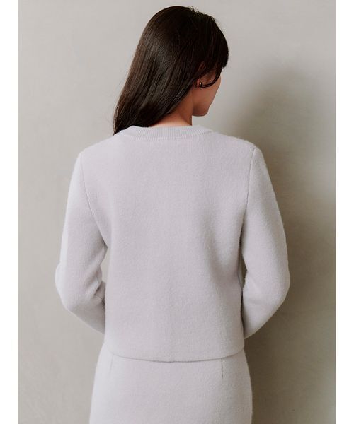 「SNIDEL」 ニットカーディガン F ライトグレー レディースの画像