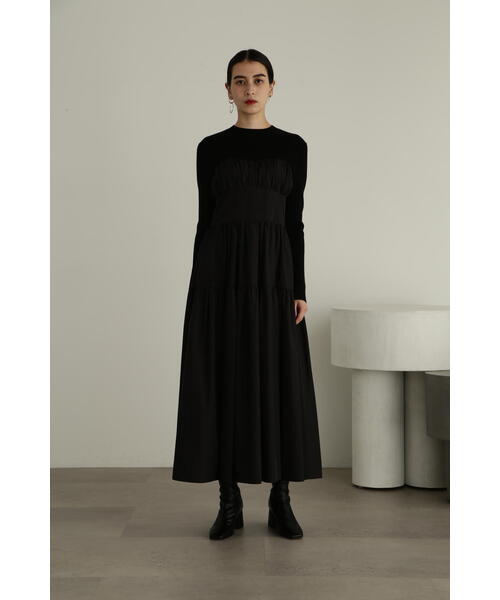 「JILL STUART」 ドッキングワンピース 4 ブラック レディースの画像