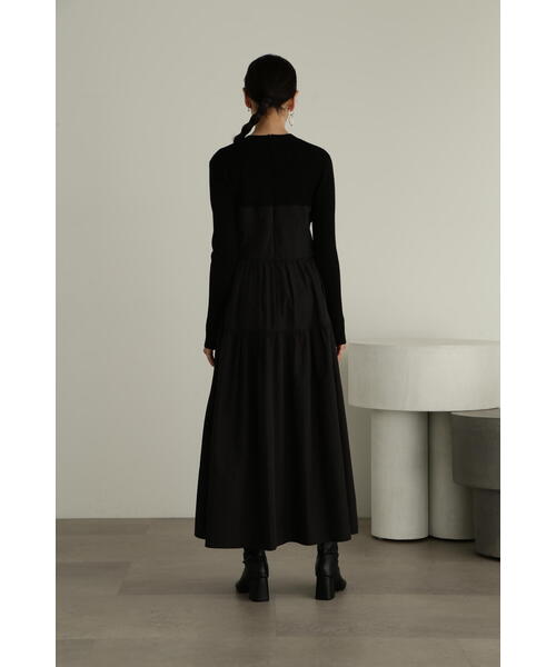 「JILL STUART」 ドッキングワンピース 4 ブラック レディースの画像