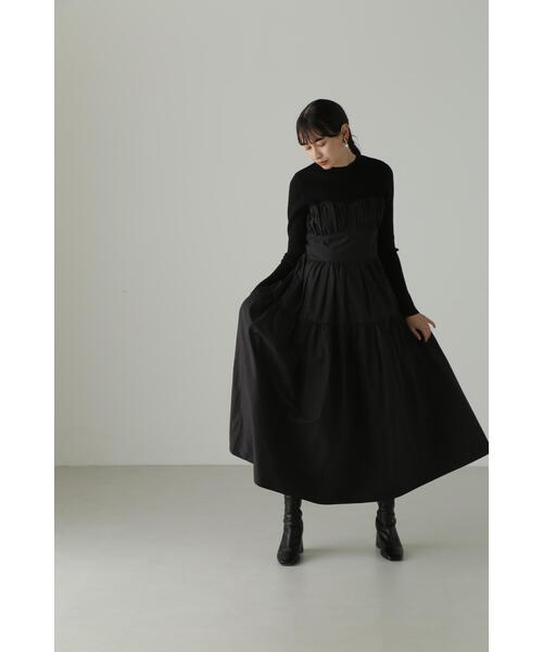 「JILL STUART」 ドッキングワンピース 4 ブラック レディースの画像