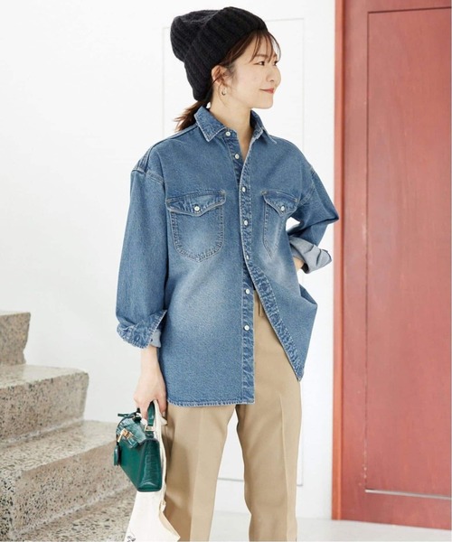 「SLOBE IENA」 長袖シャツ FREE ブルー レディースの画像