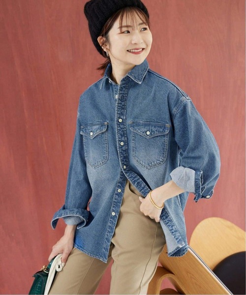 「SLOBE IENA」 長袖シャツ FREE ブルー レディースの画像