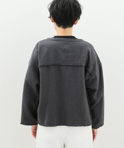 「FRAMeWORK」 ノーカラージャケット - ベージュ レディースの画像
