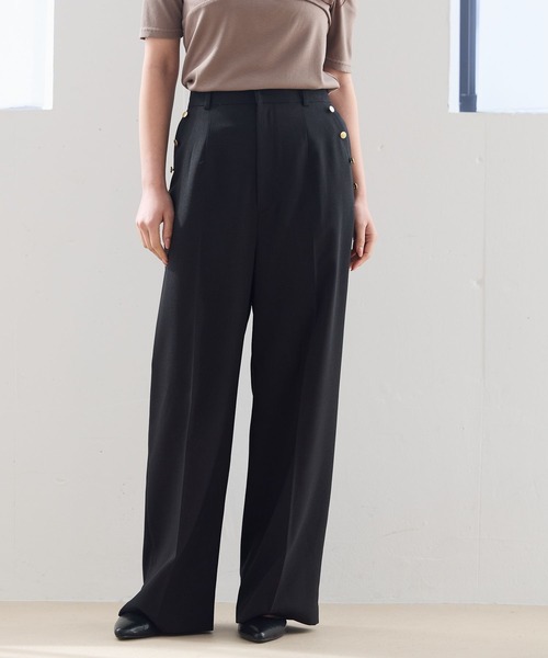 スラックス パンツ マリンストレートパンツ647396 レディース_1