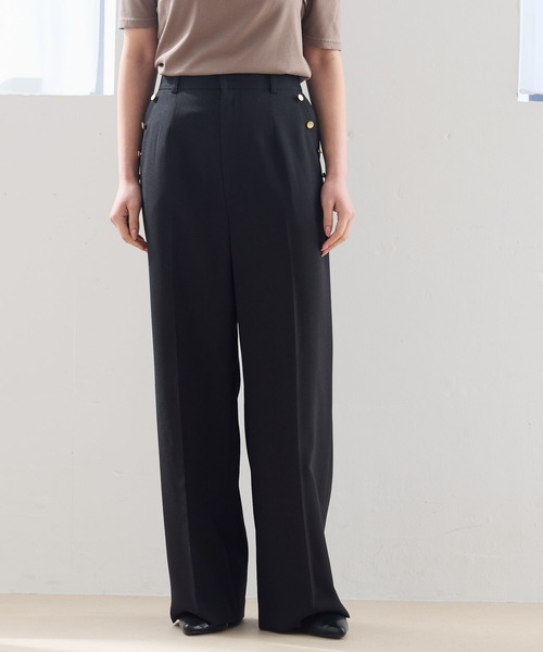 スラックス パンツ マリンストレートパンツ647396 レディース_5