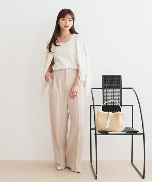スラックス パンツ マリンストレートパンツ647396 レディース_6