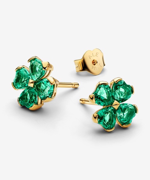 PANDORA（パンドラ） ピアス グリーン ラッキー クローバー ペンダント