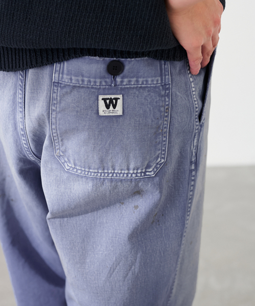 ワイドパンツ パンツ ATELLIER WELLS BY JOHNBULL フレンチワークイージーパンツ レディースの画像