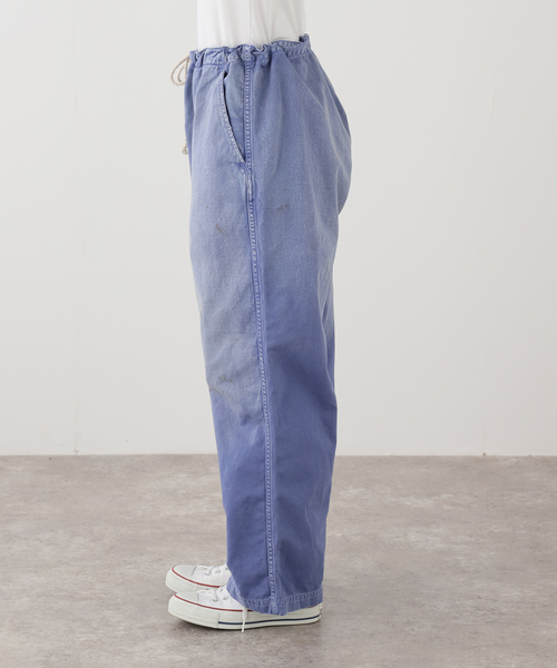 ワイドパンツ パンツ ATELLIER WELLS BY JOHNBULL フレンチワークイージーパンツ レディースの画像