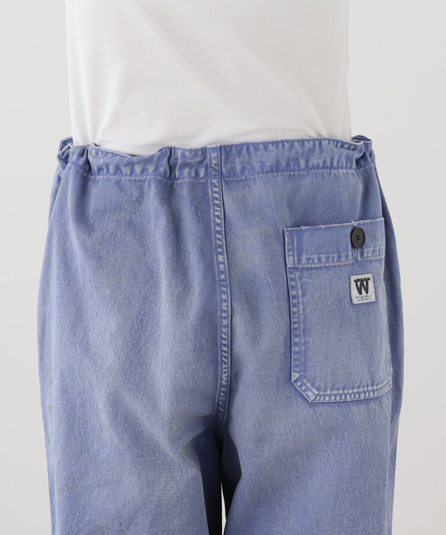 ワイドパンツ パンツ ATELLIER WELLS BY JOHNBULL フレンチワークイージーパンツ レディースの画像