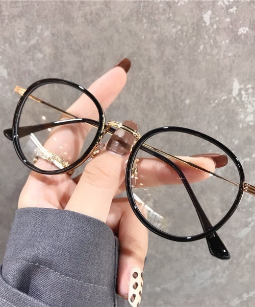 伊達メガネ メガネ 眼鏡 クリアレンズメガネ レディース : ZOZOTOWN