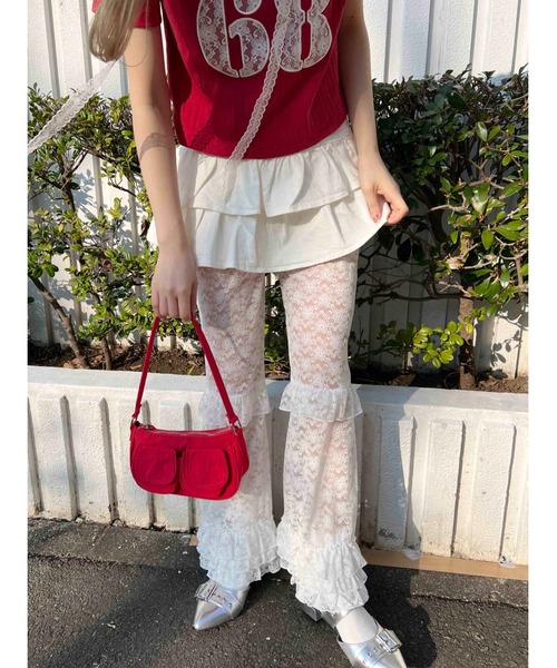 「WC」 イージーパンツ FREE ホワイト レディース_画像5
