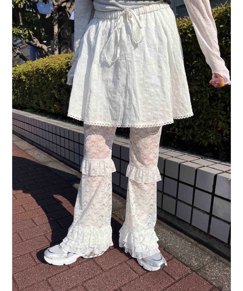 「WC」 イージーパンツ FREE ホワイト レディース_画像8