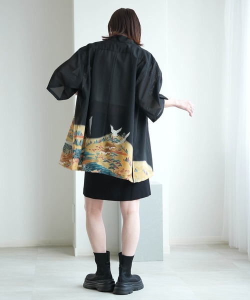 ブラウス シャツ 着物リメイク maison utatane シャツ/ブラウス 松風の調べ レディース メンズの画像