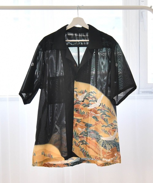 ブラウス シャツ 着物リメイク maison utatane シャツ/ブラウス 松風の調べ レディース メンズの画像