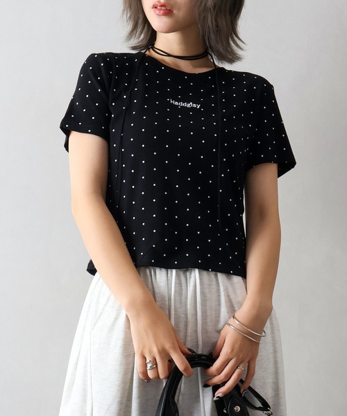 SpRay（スプレイ） tシャツ 半袖 「大人可愛い/ワンポイント」ドット