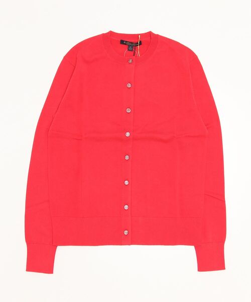 「BROOKS BROTHERS」 ニットカーディガン SMALL レッド レディース_画像3