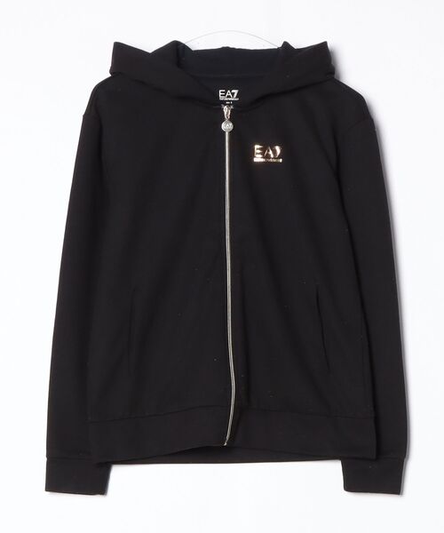 美品　EA7 Emporio Armani ブラックパーカー　L EA7 「EMPORIO ARMANI EA7」 ジップアップパーカー SMALL ブラック系