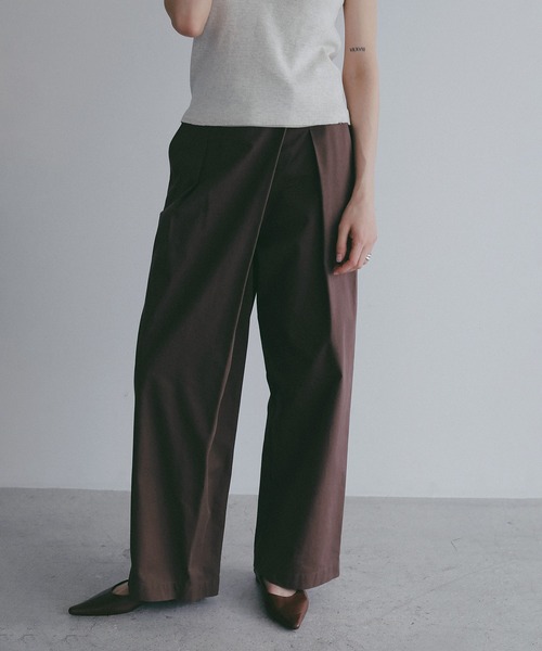 ワイドパンツ パンツ WRAP WIDE PANTS レディースの画像