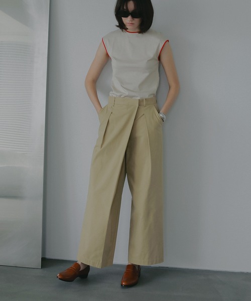ワイドパンツ パンツ WRAP WIDE PANTS レディースの画像