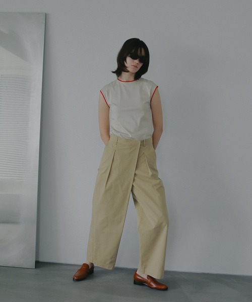 ワイドパンツ パンツ WRAP WIDE PANTS レディースの画像