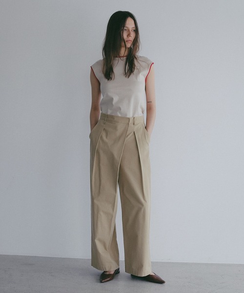 ワイドパンツ パンツ WRAP WIDE PANTS レディースの画像