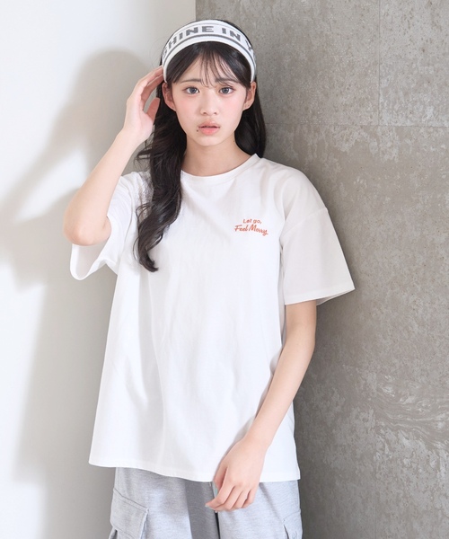 LOVETOXIC tシャツ 「綿100％」フードモチーフサガラルーズ半T キッズ