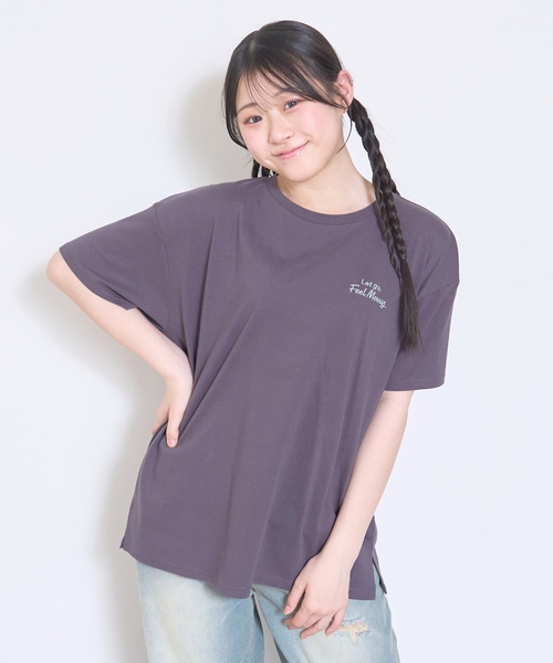 LOVETOXIC tシャツ 「綿100％」フードモチーフサガラルーズ半T キッズ