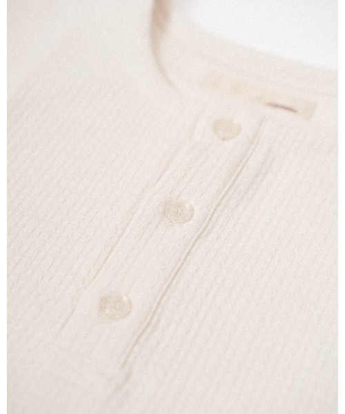 tシャツ ヘンリーネックワッフルノースリーブ メンズ_11