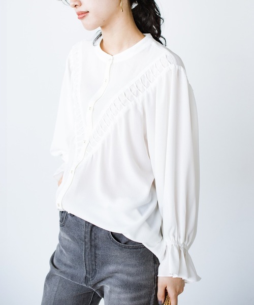 「ANNA LUNA」 7分袖ブラウス MEDIUM ブラック レディース_画像7