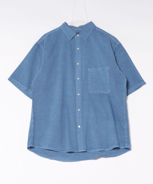BACK NUMBER シャツ 半袖 製品染めブロード半袖シャツ メンズ