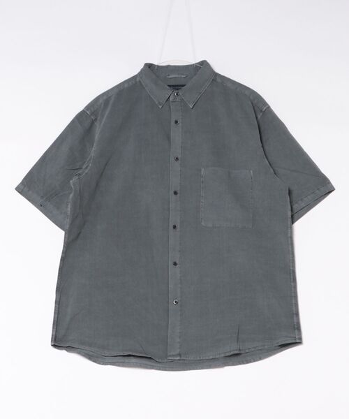 BACK NUMBER シャツ 半袖 製品染めブロード半袖シャツ メンズ