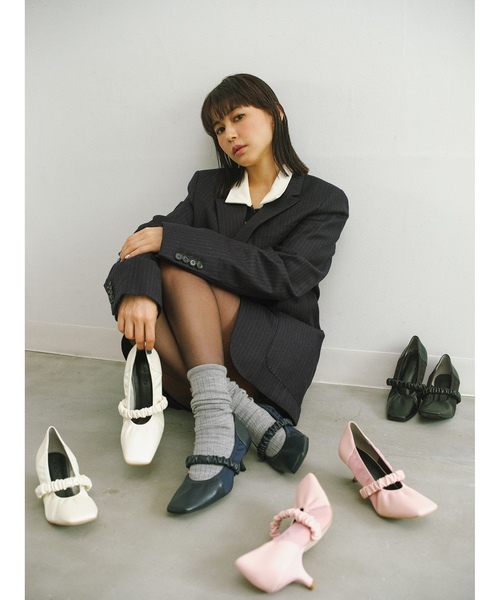 「LAROUTE」 パンプス 37 ネイビー レディース_画像2