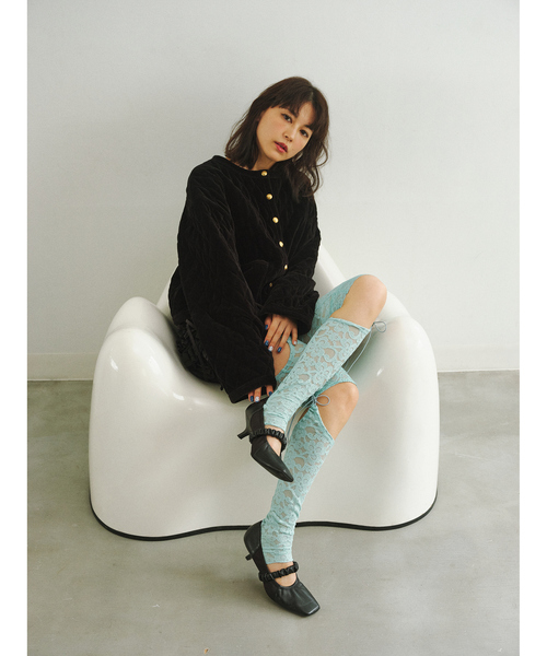 「LAROUTE」 パンプス 37 ネイビー レディース_画像4