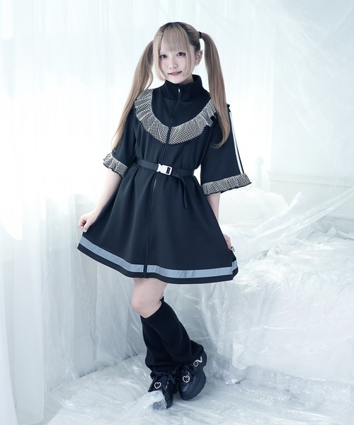 Pal elfy ワンピース Pal elfy 半袖ワンピース フリー ブラック レディース : ZOZOTOWN
