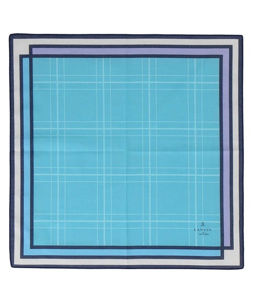 LANVIN en Bleu ハンカチ プリントハンカチ レディース メンズ
