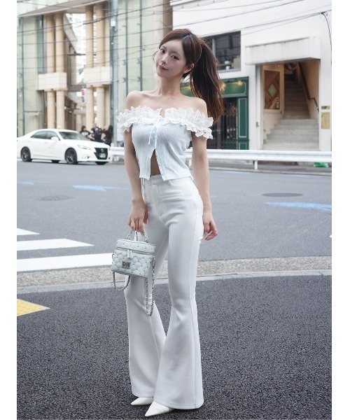 Darich（ダーリッチ） オフショルコットンレーストップス レディース