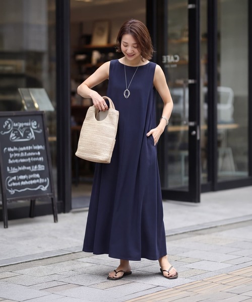 STYLE DELI（スタイルデリ） ワンピース サラすべボートネックロング