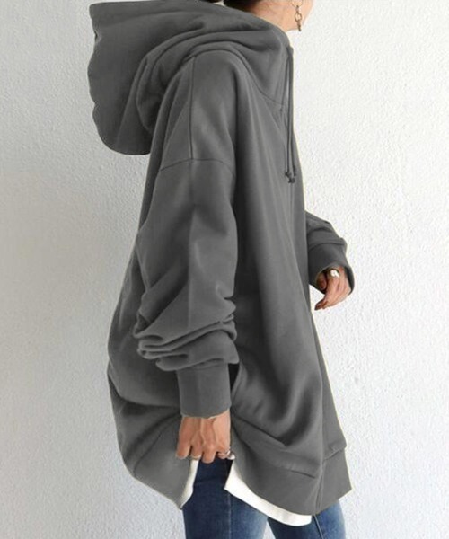 「cammie」 ジップアップパーカー M グレー レディース_画像4