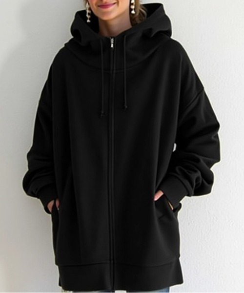 「cammie」 ジップアップパーカー M グレー レディース_画像7