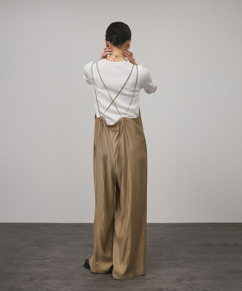 「SALON adam et rope'」 半袖カットソー FREE オフホワイト レディース_画像4