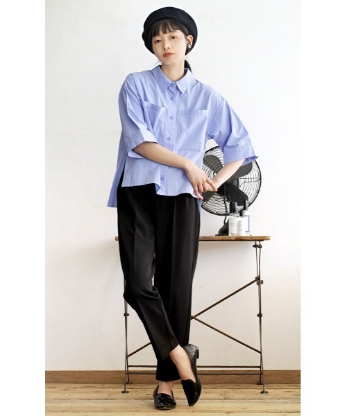 「e-zakkamania stores」 半袖シャツ M ブルー レディース_画像8