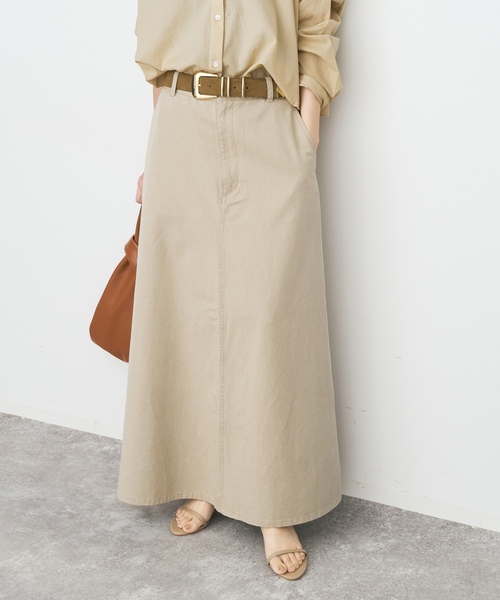 「Spick & Span」 ロングスカート 40 ベージュ レディース_画像2