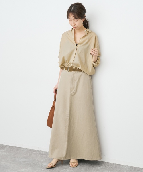 「Spick & Span」 ロングスカート 40 ベージュ レディース_画像6