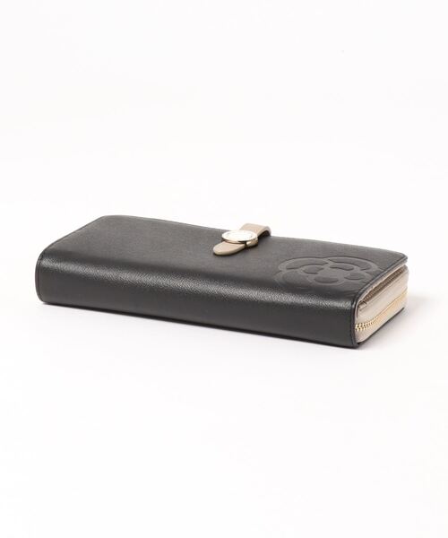 CLATHAS クレイサス ブラン フラップ 長財布 黒 グレージュ CLATHAS（クレイサス） 長財布 財布 ブラン ラウンドファスナー長財布